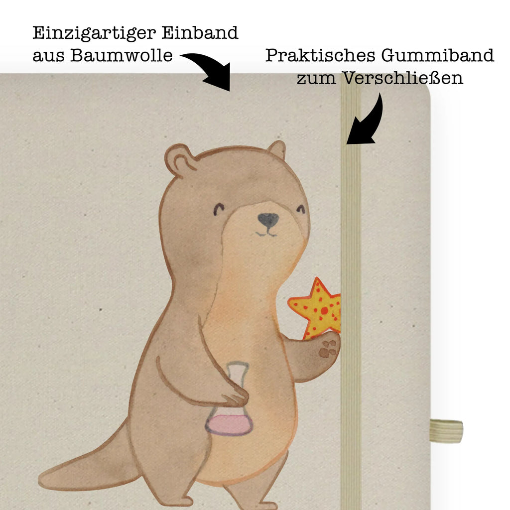 Bawełniany notes DIN A5 biolog morski serce Zawód, Wykształcenie, Jubileusz, Pożegnanie, Emerytura, Kolega, Koleżanka, Prezent, Dawać, Pracownik, Współpracownik, Firma, Dziękuję, Dziękuję bardzo