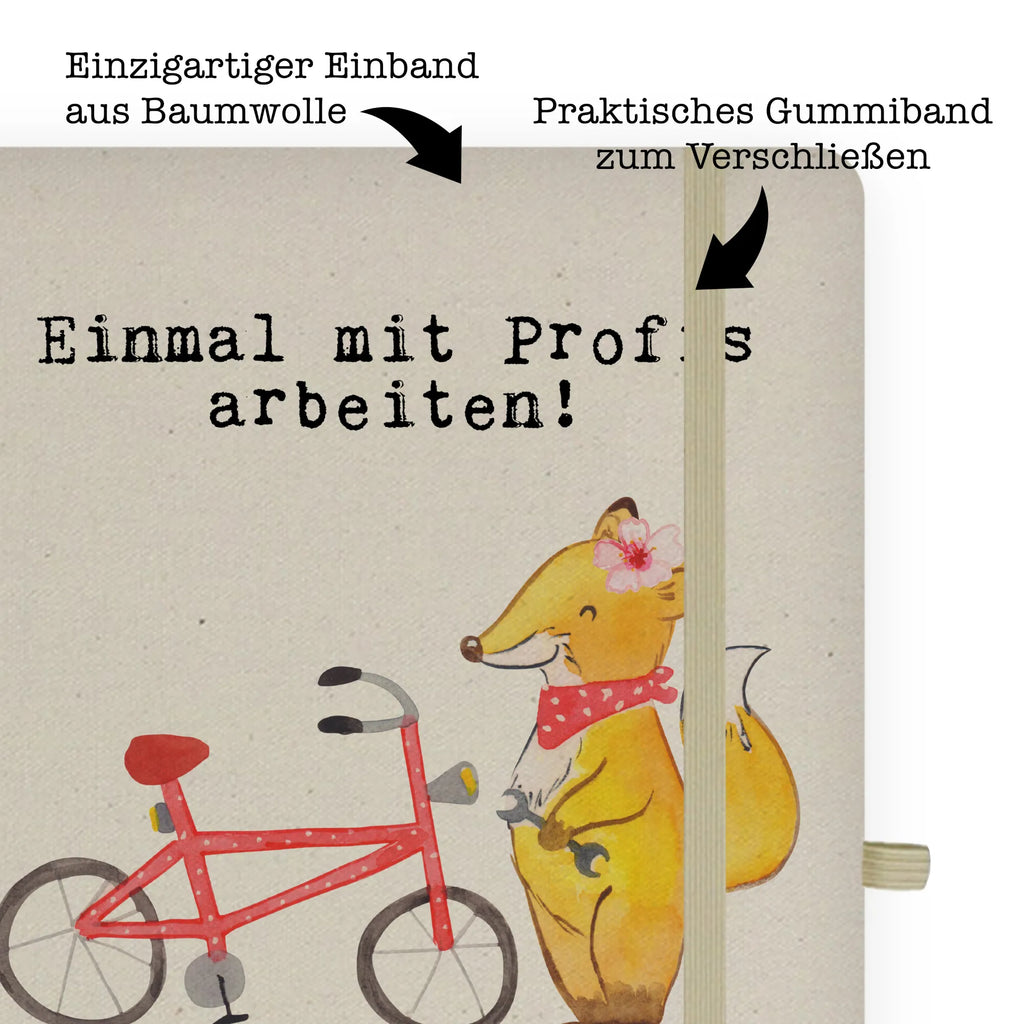 Cotton notebook Bicycle Mechanic Passion diary, writing book, sketchbook, notepad, entry book, notebook, notes, journal, address book, gift, gift idea, best, farewell gift, passing exam, anniversary, retirement, promotion, job start, sayings, funny, profession