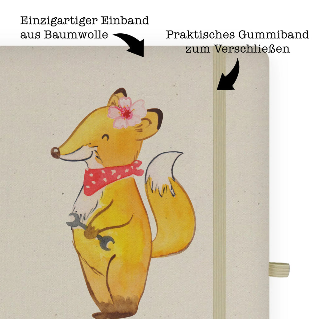 Bawełniany notes DIN A5 Mechatronik pojazdów samochodowych serce Zawód, Wykształcenie, Jubileusz, Pożegnanie, Emerytura, Kolega, Koleżanka, Prezent, Dawać, Pracownik, Współpracownik, Firma, Dziękuję, Dziękuję bardzo