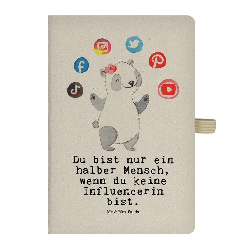 Bawełniany notatnik DIN A4 Influencerka serce Zawód, Wykształcenie, Jubileusz, Pożegnanie, Emerytura, Kolega, Koleżanka, Prezent, Dawać, Pracownik, Współpracownik, Firma, Dziękuję, Dziękuję bardzo