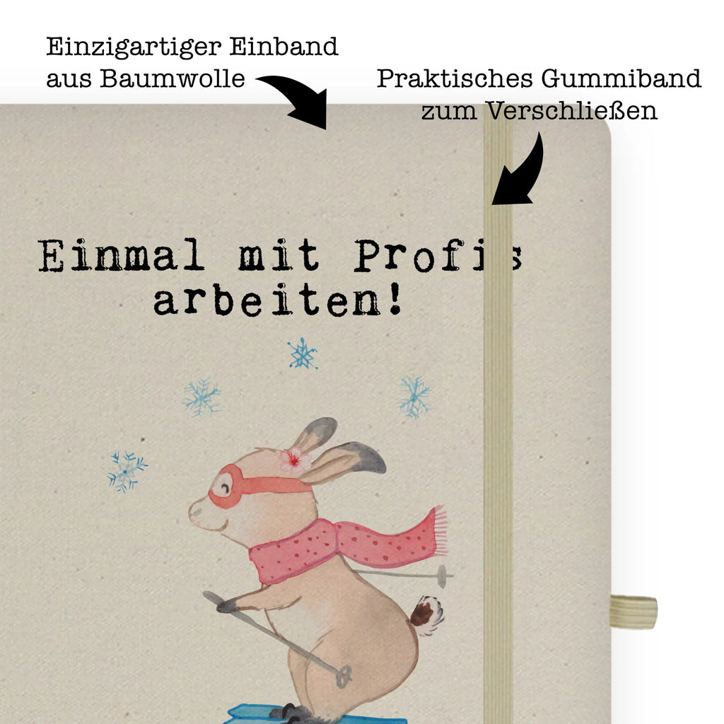 Cotton notebook female ski instructor Passion notes, notepad, notebook, diary, entry book, writing book, journal, address book, sketchbook, gift, gift idea, best, farewell gift, passing exam, anniversary, retirement, promotion, job start, sayings, funny, profession