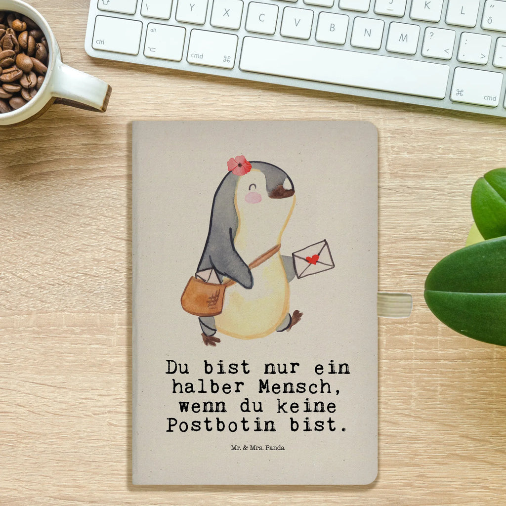 Cotton notebook mailwoman heart entry book, notepad, notes, journal, sketchbook, address book, notebook, writing book, diary, gift, gift idea, best, farewell gift, passing exam, anniversary, retirement, promotion, job start, sayings, funny, profession