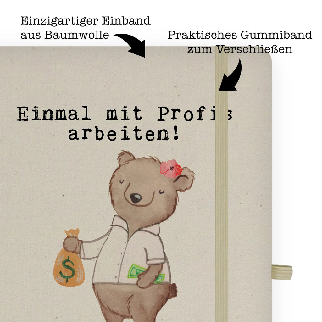 Bawełniany notatnik DIN A4 bankierka Pasja Zawód, Wykształcenie, Jubileusz, Pożegnanie, Emerytura, Kolega, Koleżanka, Prezent, Dawać, Pracownik, Współpracownik, Firma, Dziękuję, Dziękuję bardzo