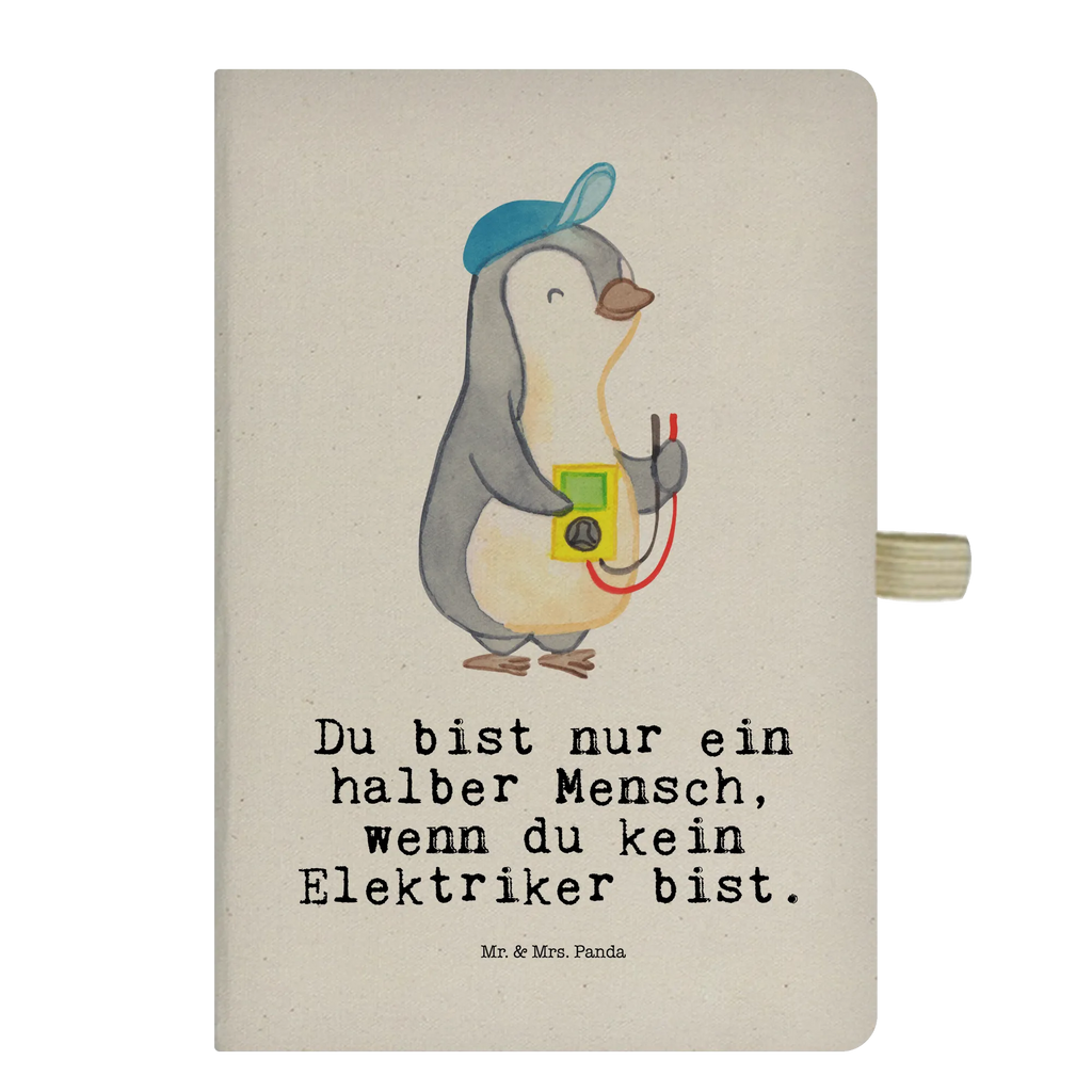 Bawełniany notes DIN A5 Elektryk serce Zawód, Wykształcenie, Jubileusz, Pożegnanie, Emerytura, Kolega, Koleżanka, Prezent, Dawać, Pracownik, Współpracownik, Firma, Dziękuję, Dziękuję bardzo