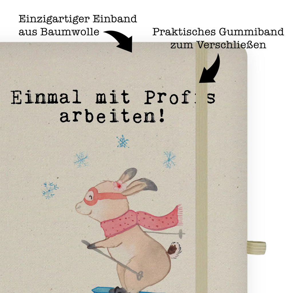 Cotton notebook female ski instructor Passion notes, notepad, notebook, diary, entry book, writing book, journal, address book, sketchbook, gift, gift idea, best, farewell gift, passing exam, anniversary, retirement, promotion, job start, sayings, funny, profession