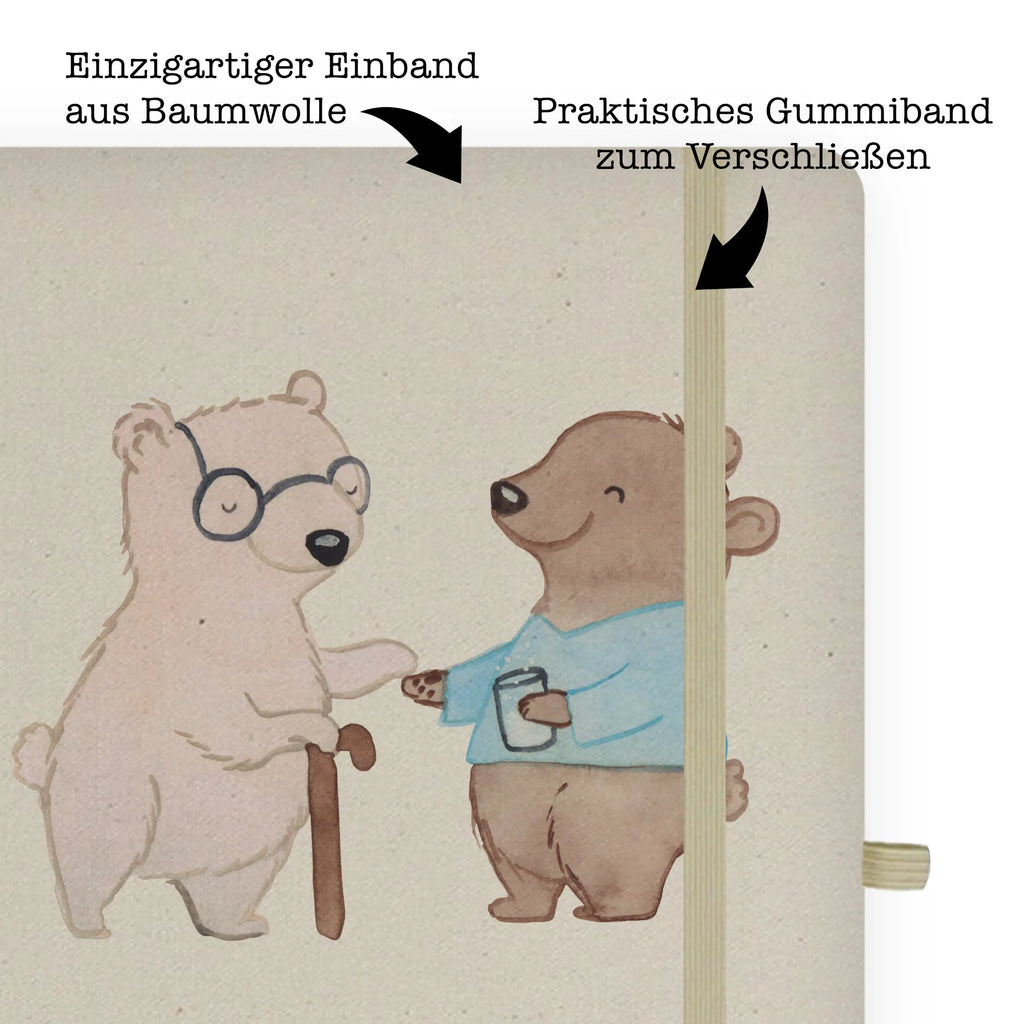 Bawełniany notes DIN A5 pomocnik pielęgniarski Serce Zawód, Wykształcenie, Jubileusz, Pożegnanie, Emerytura, Kolega, Koleżanka, Prezent, Dawać, Pracownik, Współpracownik, Firma, Dziękuję, Dziękuję bardzo