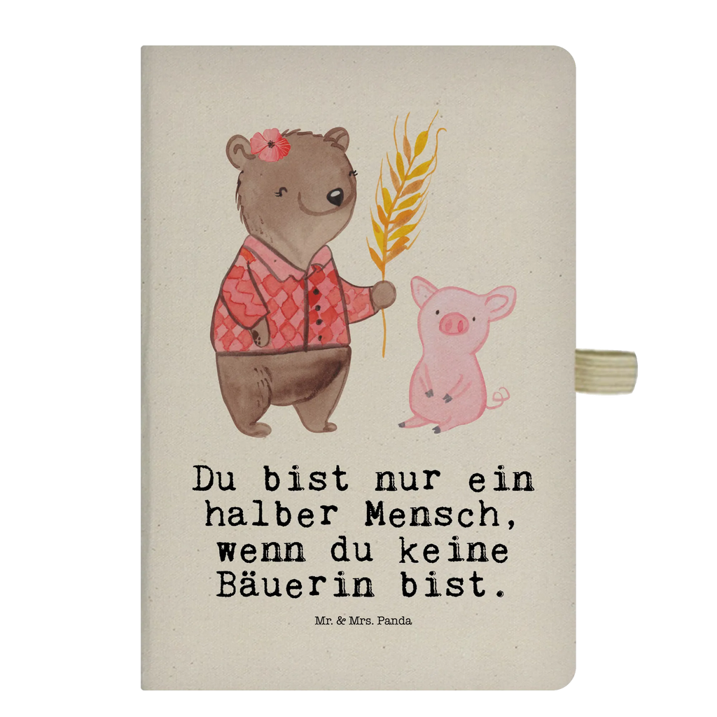 Cotton notebook female farmer Heart notebook, writing book, notepad, notes, entry book, sketchbook, address book, diary, journal, gift, gift idea, best, farewell gift, passing exam, anniversary, retirement, promotion, job start, sayings, funny, profession