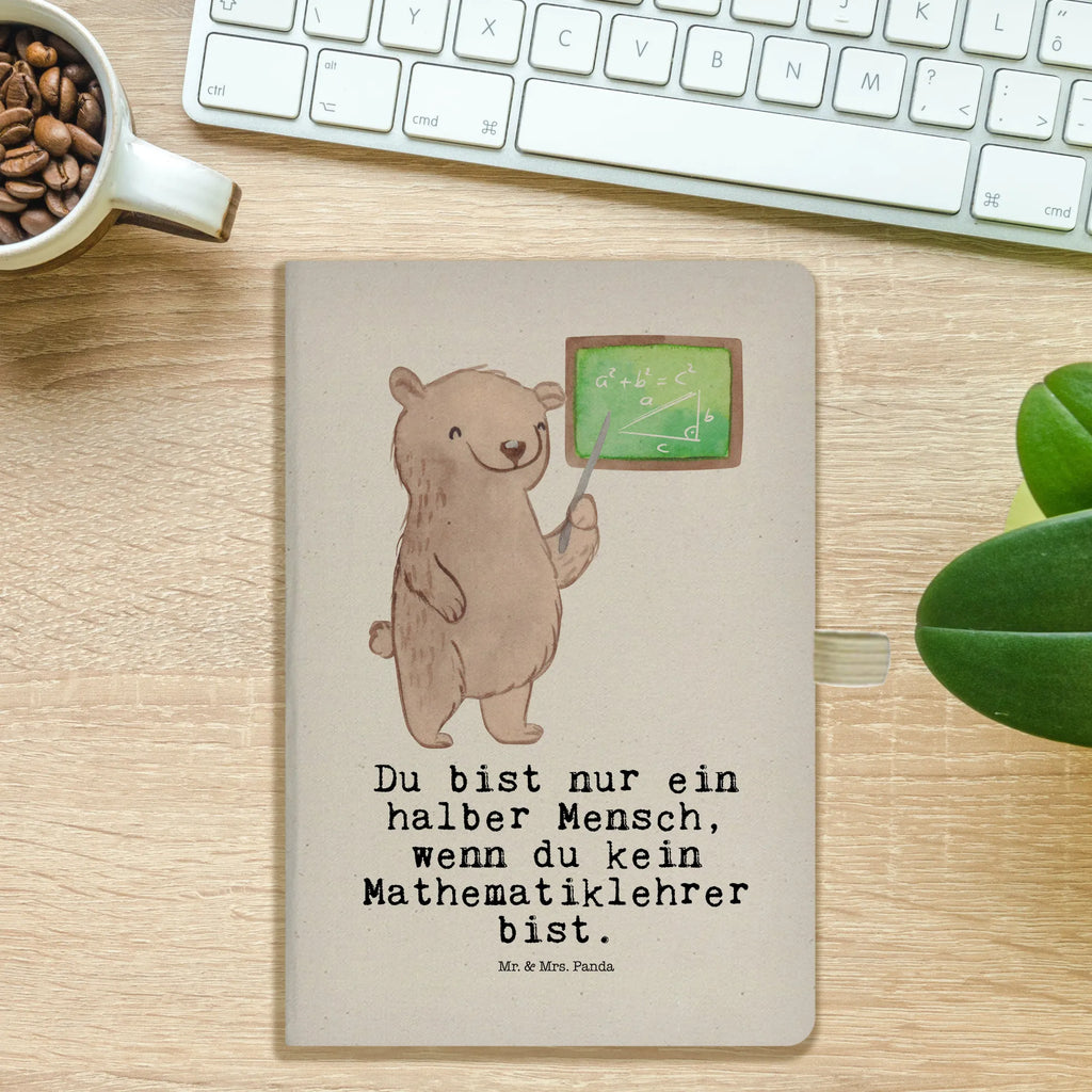 Cotton notebook math teacher heart diary, entry book, notebook, address book, notes, notepad, writing book, sketchbook, journal, gift, gift idea, best, farewell gift, passing exam, anniversary, retirement, promotion, job start, sayings, funny, profession