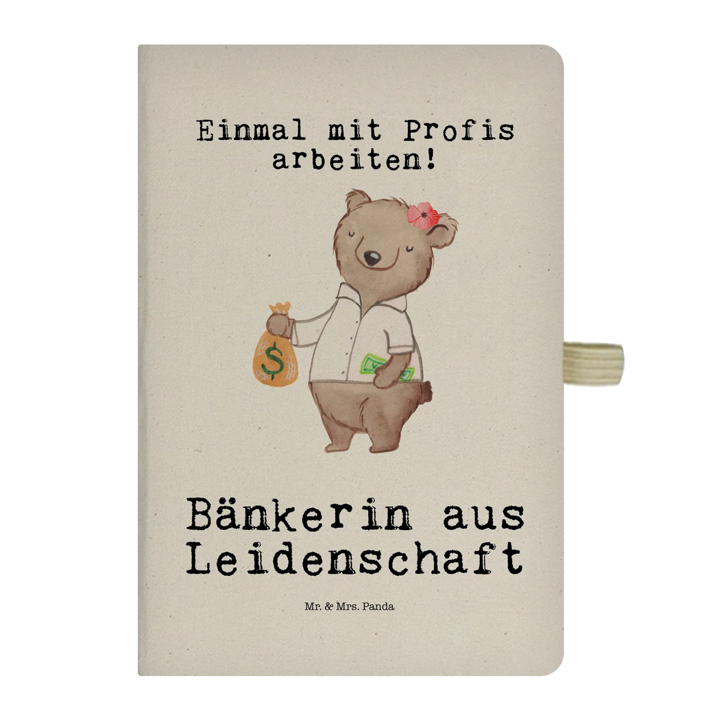 Bawełniany notatnik DIN A4 bankierka Pasja Zawód, Wykształcenie, Jubileusz, Pożegnanie, Emerytura, Kolega, Koleżanka, Prezent, Dawać, Pracownik, Współpracownik, Firma, Dziękuję, Dziękuję bardzo