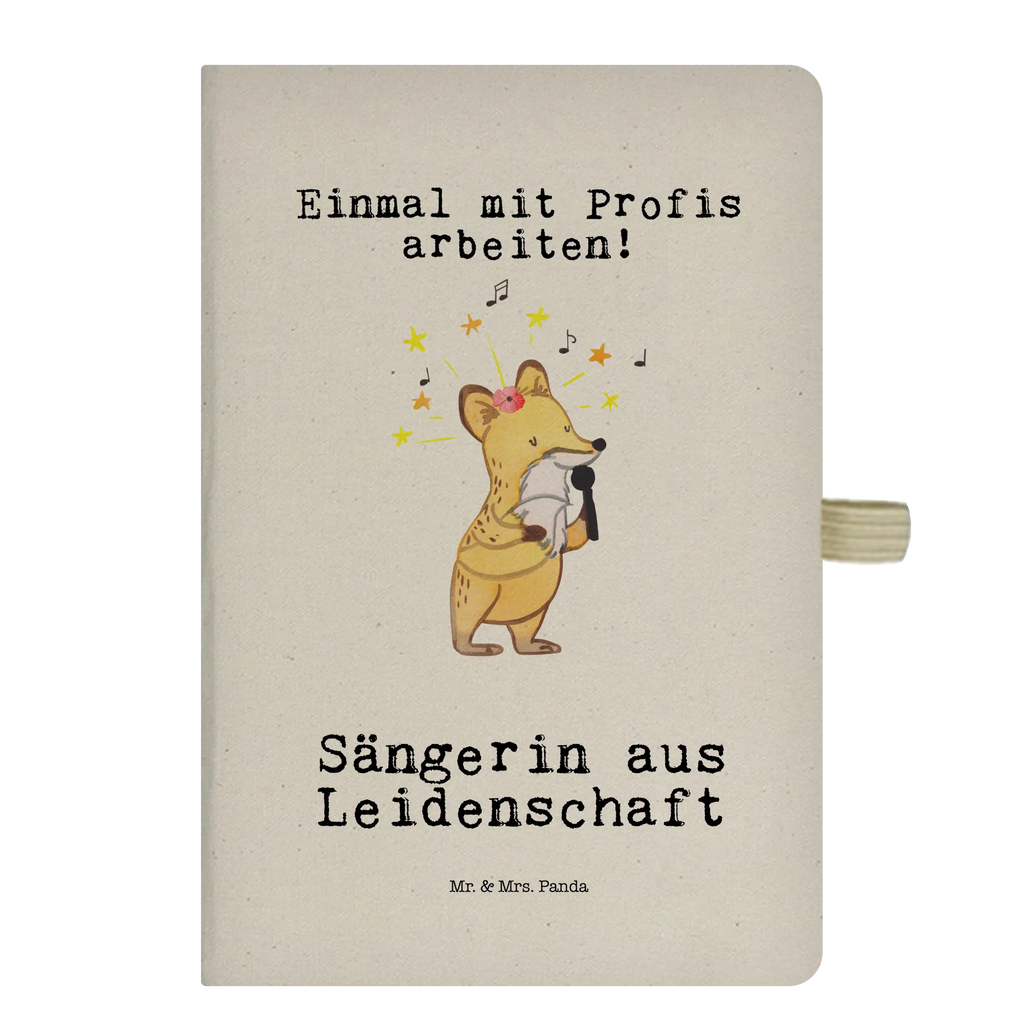 Bawełniany notatnik DIN A4 Piosenkarka pasja Zawód, Wykształcenie, Jubileusz, Pożegnanie, Emerytura, Kolega, Koleżanka, Prezent, Dawać, Pracownik, Współpracownik, Firma, Dziękuję, Dziękuję bardzo