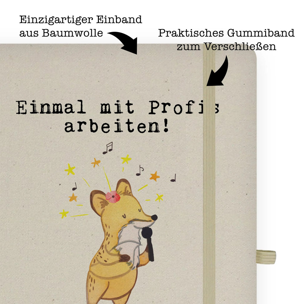 Bawełniany notatnik DIN A4 Piosenkarka pasja Zawód, Wykształcenie, Jubileusz, Pożegnanie, Emerytura, Kolega, Koleżanka, Prezent, Dawać, Pracownik, Współpracownik, Firma, Dziękuję, Dziękuję bardzo