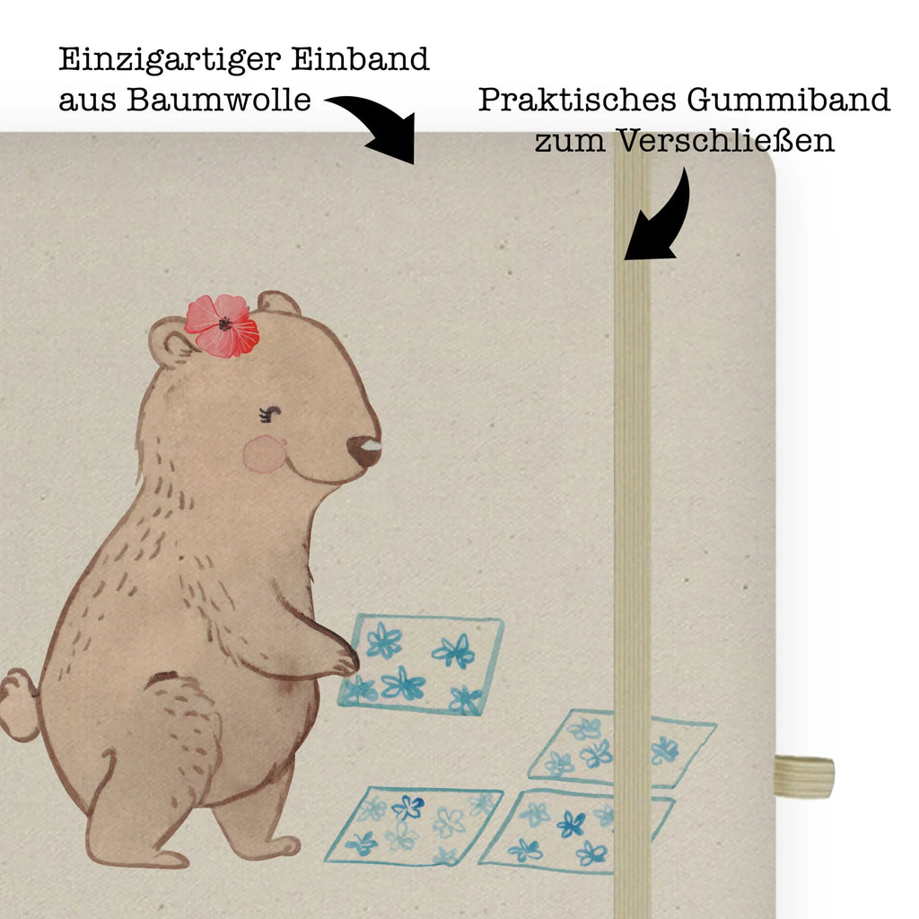 Bawełniany notes DIN A5 Płytkarka serce Zawód, Wykształcenie, Jubileusz, Pożegnanie, Emerytura, Kolega, Koleżanka, Prezent, Dawać, Pracownik, Współpracownik, Firma, Dziękuję, Dziękuję bardzo