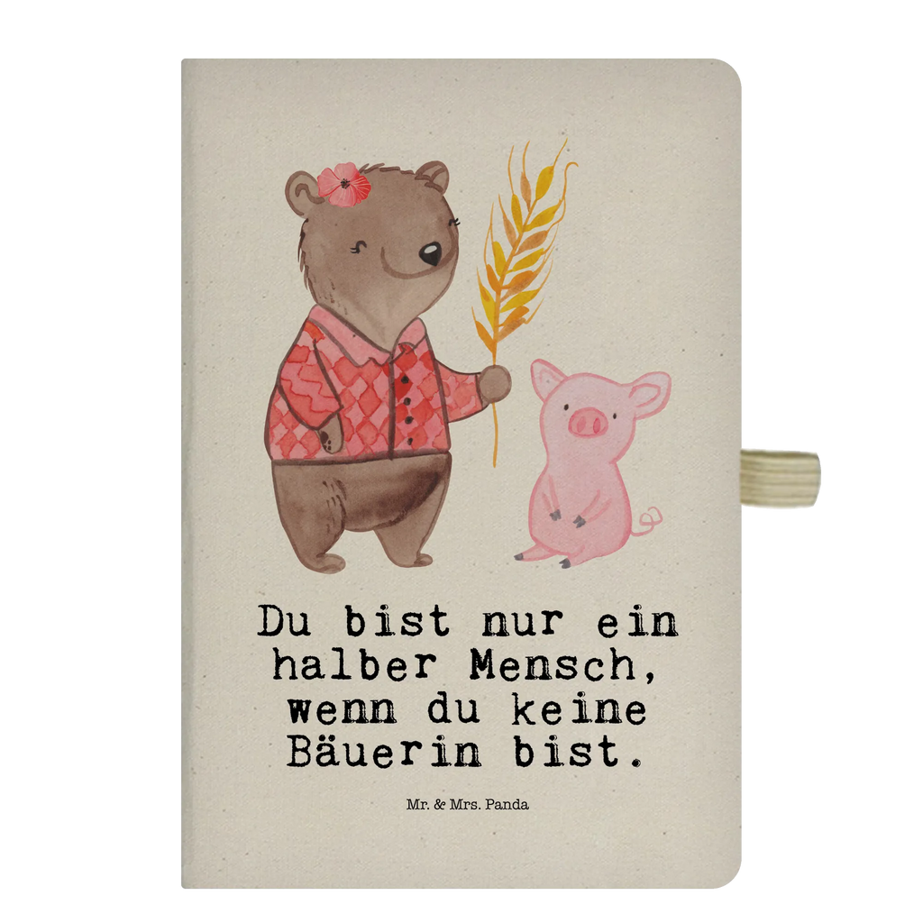 Cotton notebook female farmer Heart notebook, writing book, notepad, notes, entry book, sketchbook, address book, diary, journal, gift, gift idea, best, farewell gift, passing exam, anniversary, retirement, promotion, job start, sayings, funny, profession