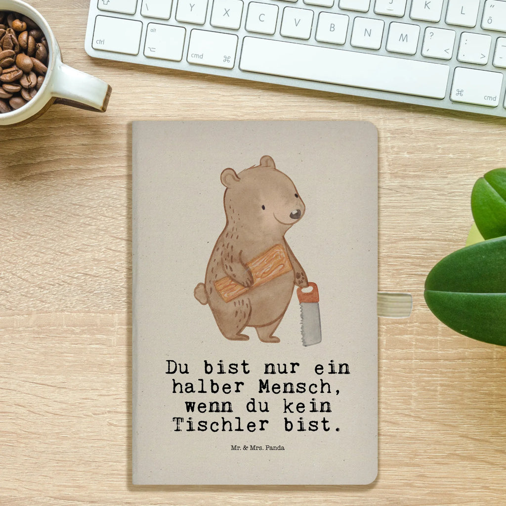 Bawełniany notes DIN A5 stolarz serce Zawód, Wykształcenie, Jubileusz, Pożegnanie, Emerytura, Kolega, Koleżanka, Prezent, Dawać, Pracownik, Współpracownik, Firma, Dziękuję, Dziękuję bardzo