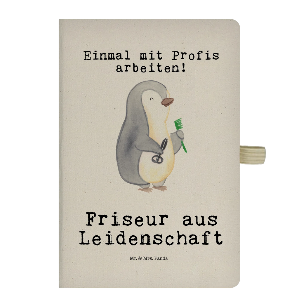 Bawełniany notes DIN A5 fryzjer pasja Zawód, Wykształcenie, Jubileusz, Pożegnanie, Emerytura, Kolega, Koleżanka, Prezent, Dawać, Pracownik, Współpracownik, Firma, Dziękuję, Dziękuję bardzo