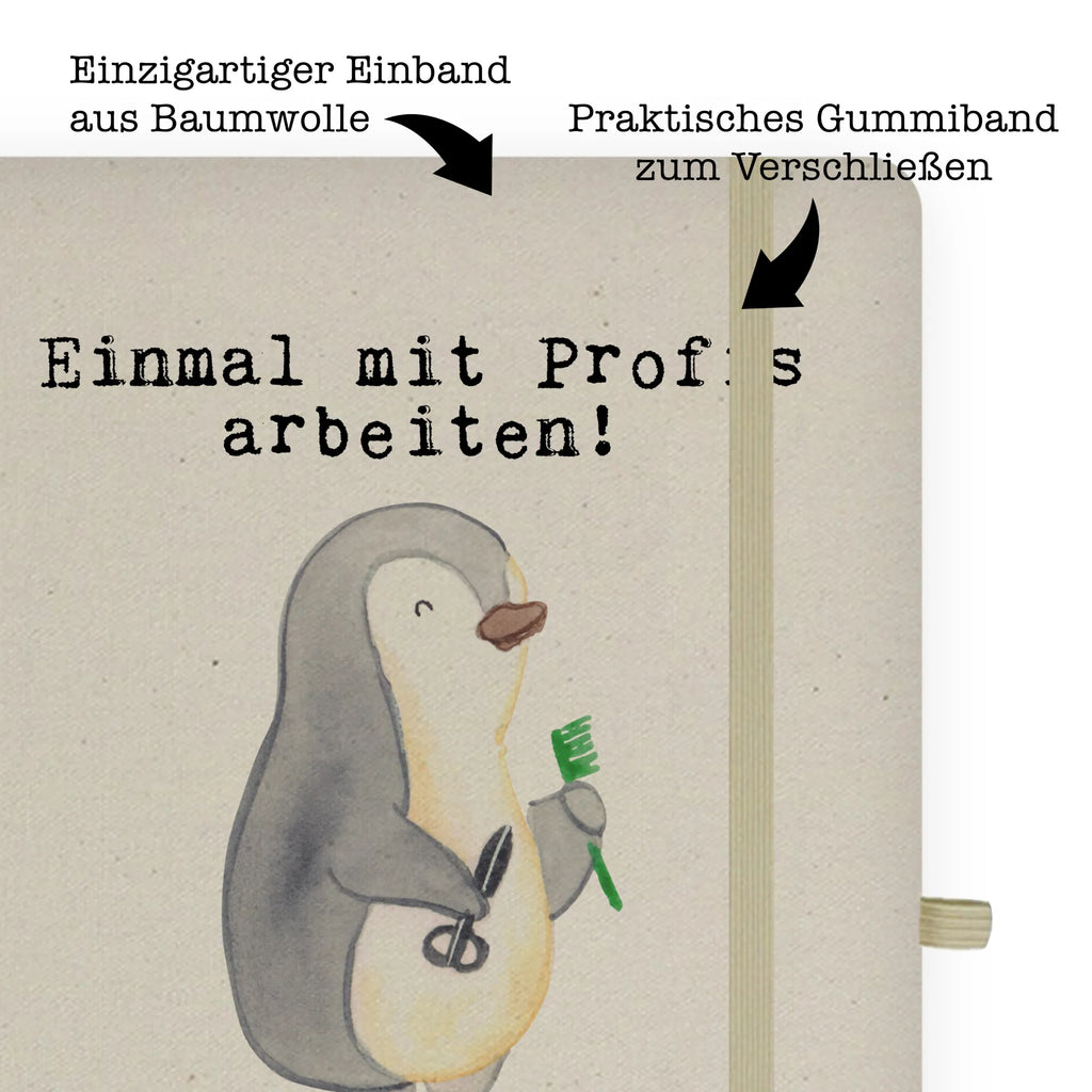 Bawełniany notes DIN A5 fryzjer pasja Zawód, Wykształcenie, Jubileusz, Pożegnanie, Emerytura, Kolega, Koleżanka, Prezent, Dawać, Pracownik, Współpracownik, Firma, Dziękuję, Dziękuję bardzo