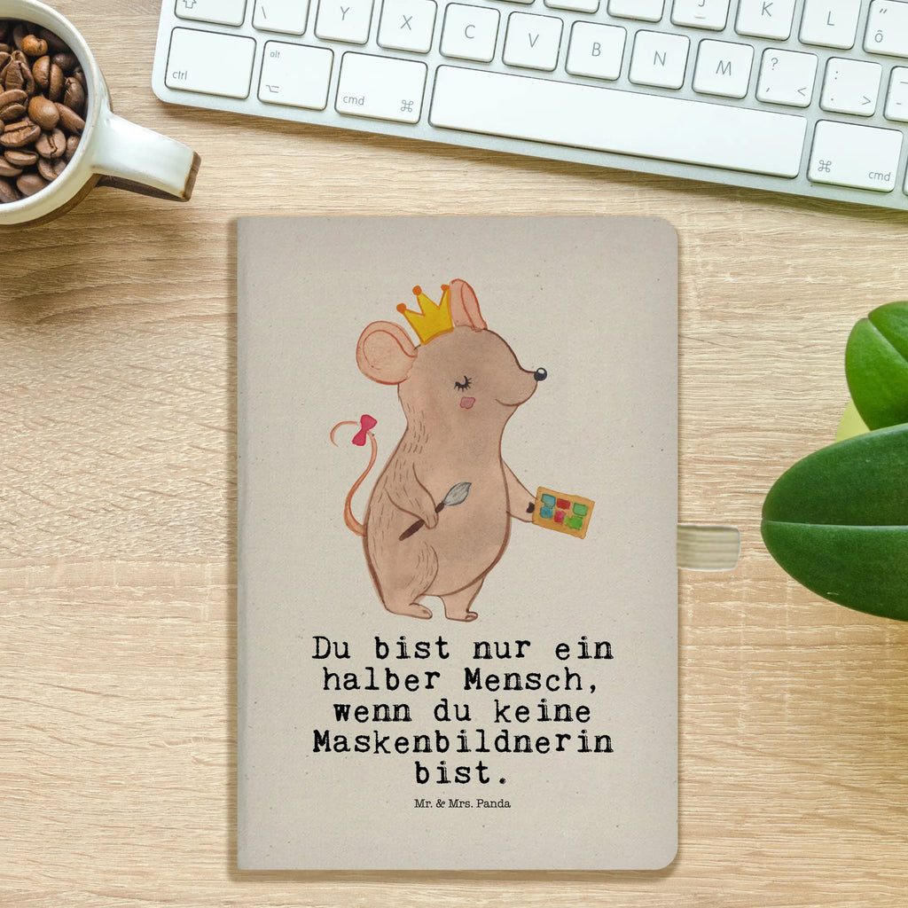 Cotton notebook Make-up artist heart address book, writing book, notepad, journal, entry book, diary, sketchbook, notebook, notes, gift, gift idea, best, farewell gift, passing exam, anniversary, retirement, promotion, job start, sayings, funny, profession