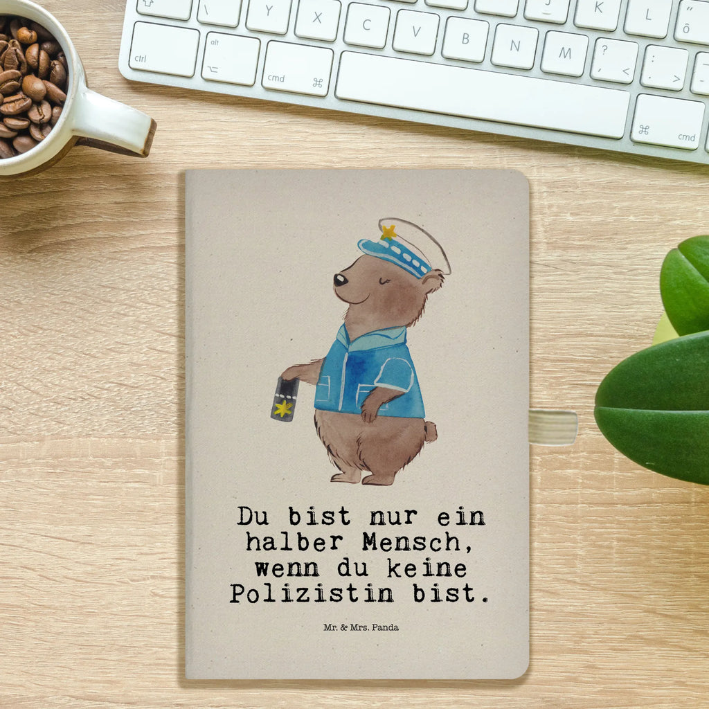 Cotton notebook Policewoman heart writing book, notepad, address book, sketchbook, notebook, diary, entry book, notes, journal, gift, gift idea, best, farewell gift, passing exam, anniversary, retirement, promotion, job start, sayings, funny, profession