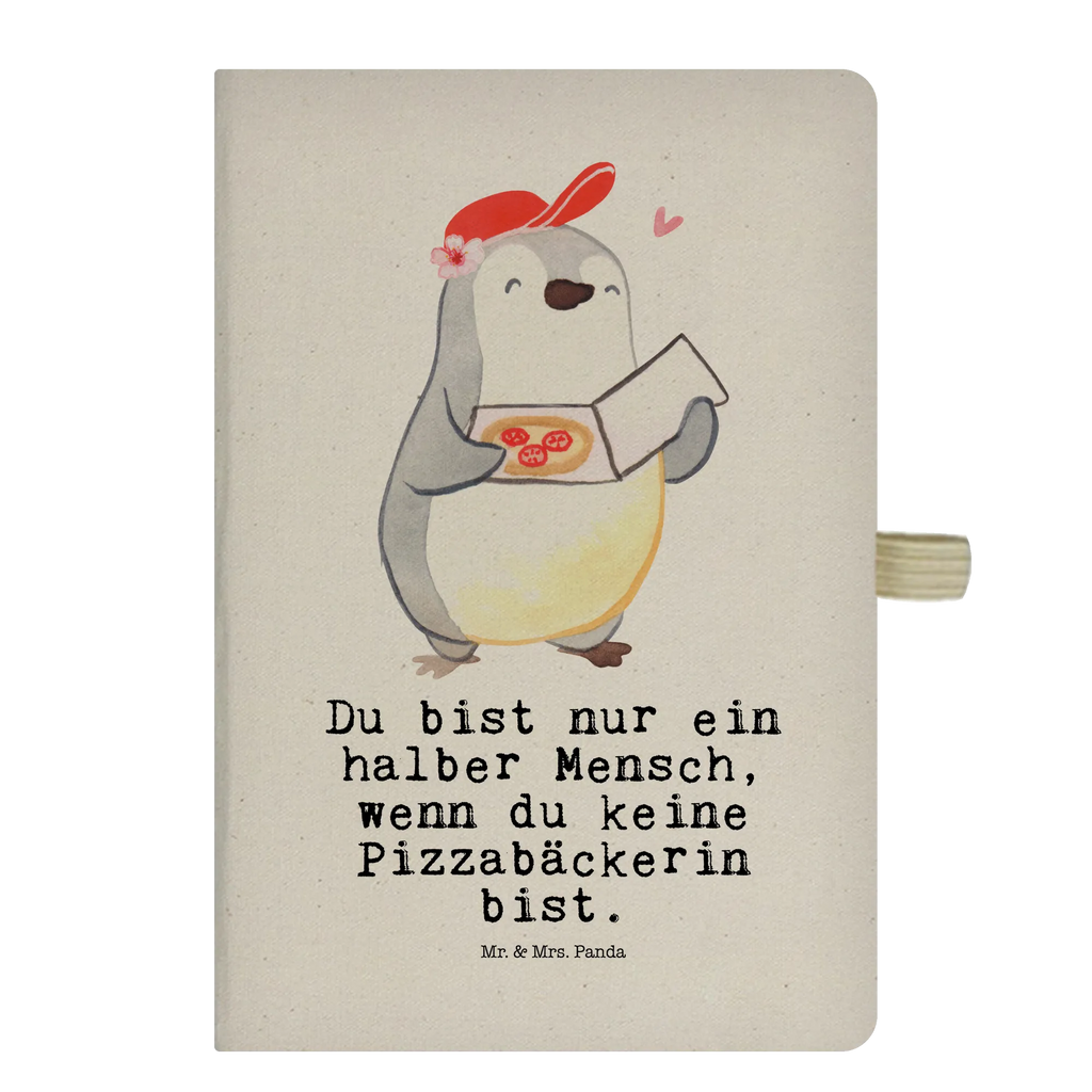 Bawełniany notatnik DIN A4 piekarka pizzy serce Zawód, Wykształcenie, Jubileusz, Pożegnanie, Emerytura, Kolega, Koleżanka, Prezent, Dawać, Pracownik, Współpracownik, Firma, Dziękuję, Dziękuję bardzo