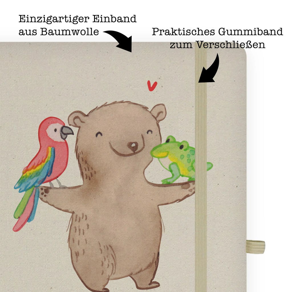 Bawełniany notes DIN A5 Hodowca zwierząt serce Zawód, Wykształcenie, Jubileusz, Pożegnanie, Emerytura, Kolega, Koleżanka, Prezent, Dawać, Pracownik, Współpracownik, Firma, Dziękuję, Dziękuję bardzo