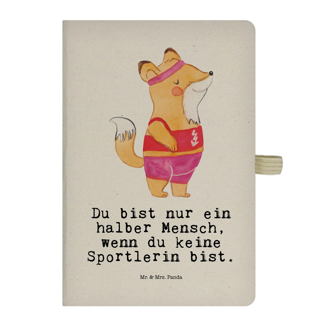 Bawełniany notatnik DIN A4 Sportsmenka serce Zawód, Wykształcenie, Jubileusz, Pożegnanie, Emerytura, Kolega, Koleżanka, Prezent, Dawać, Pracownik, Współpracownik, Firma, Dziękuję, Dziękuję bardzo