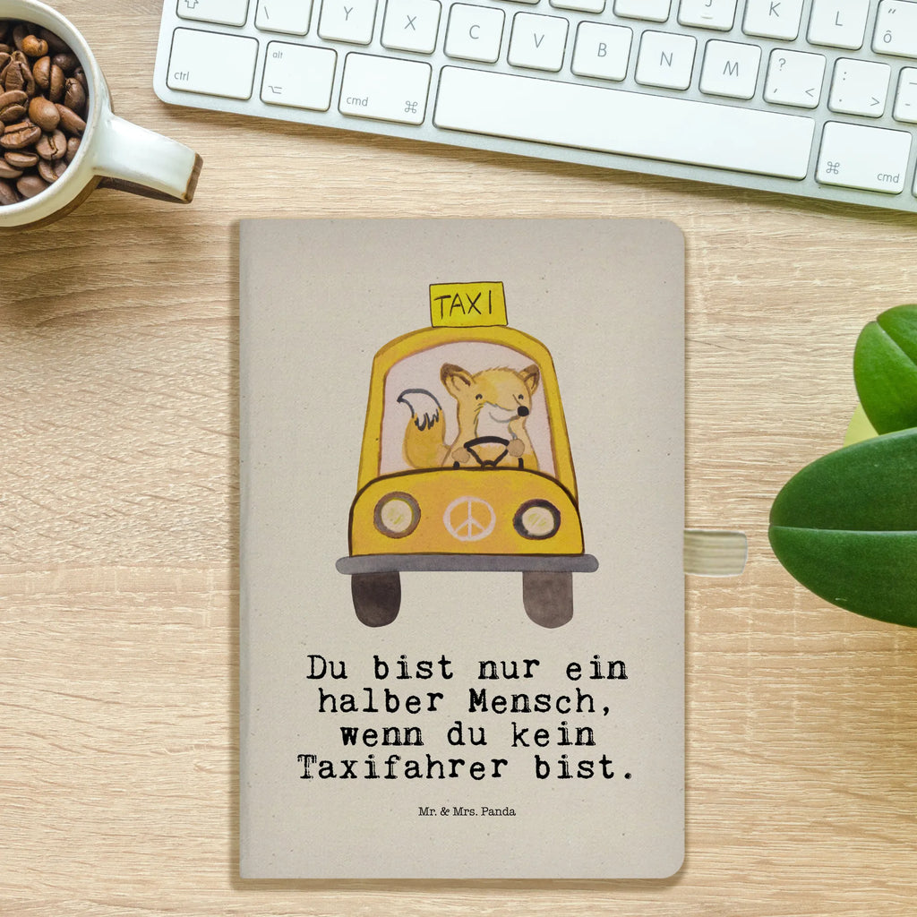 Bawełniany notes DIN A5 taksówkarz serce Zawód, Wykształcenie, Jubileusz, Pożegnanie, Emerytura, Kolega, Koleżanka, Prezent, Dawać, Pracownik, Współpracownik, Firma, Dziękuję, Dziękuję bardzo