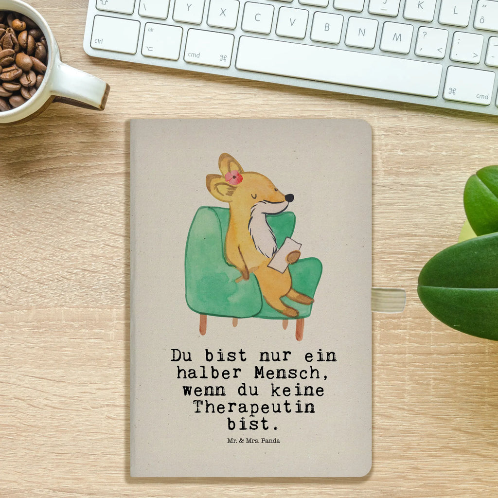 Cotton notebook Therapist Heart notes, diary, notepad, address book, writing book, sketchbook, journal, entry book, notebook, gift, gift idea, best, farewell gift, passing exam, anniversary, retirement, promotion, job start, sayings, funny, profession