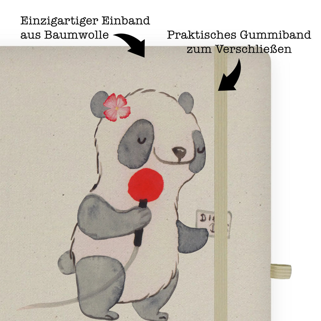 Bawełniany notatnik DIN A4 Rzeczniczka prasowa serce Zawód, Wykształcenie, Jubileusz, Pożegnanie, Emerytura, Kolega, Koleżanka, Prezent, Dawać, Pracownik, Współpracownik, Firma, Dziękuję, Dziękuję bardzo