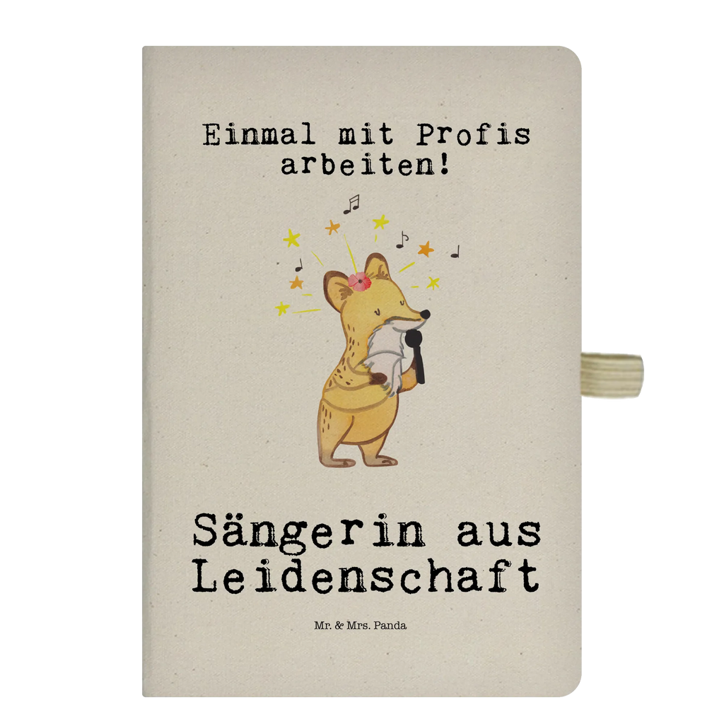 Bawełniany notatnik DIN A4 Piosenkarka pasja Zawód, Wykształcenie, Jubileusz, Pożegnanie, Emerytura, Kolega, Koleżanka, Prezent, Dawać, Pracownik, Współpracownik, Firma, Dziękuję, Dziękuję bardzo