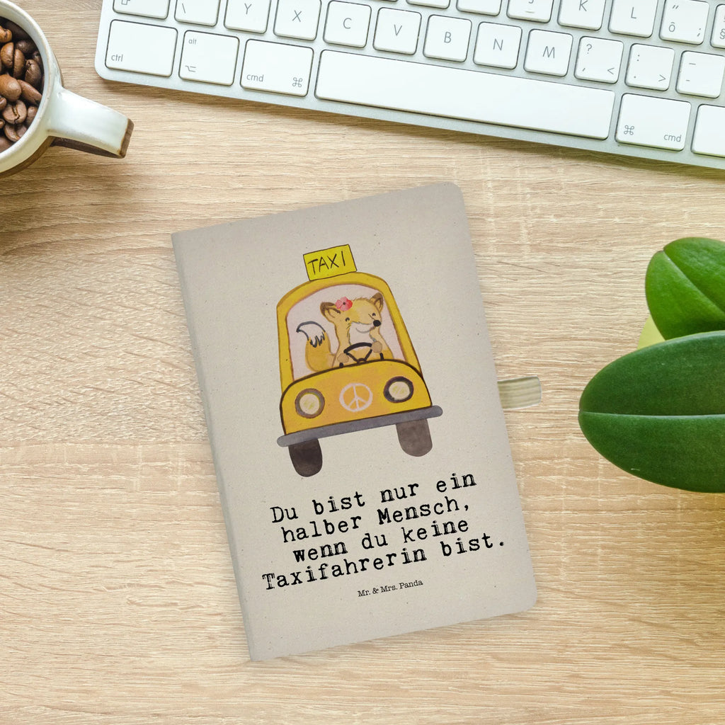 Bawełniany notatnik DIN A4 taxistka serce Zawód, Wykształcenie, Jubileusz, Pożegnanie, Emerytura, Kolega, Koleżanka, Prezent, Dawać, Pracownik, Współpracownik, Firma, Dziękuję, Dziękuję bardzo