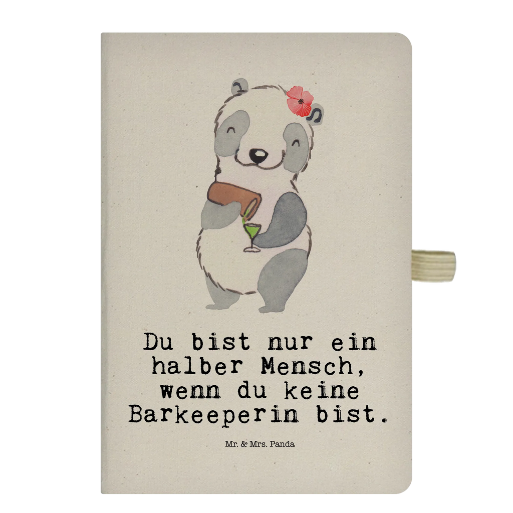 Bawełniany notatnik DIN A4 Barkeeperka serce Zawód, Wykształcenie, Jubileusz, Pożegnanie, Emerytura, Kolega, Koleżanka, Prezent, Dawać, Pracownik, Współpracownik, Firma, Dziękuję, Dziękuję bardzo