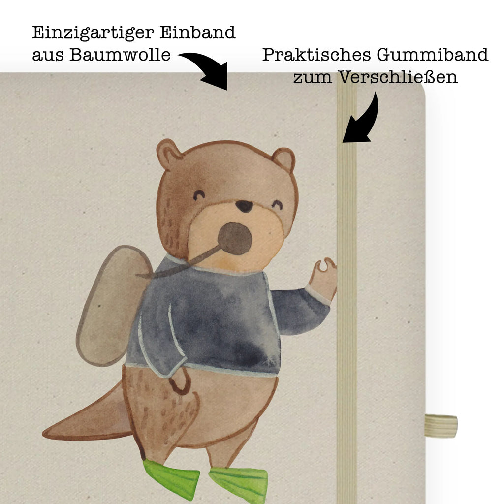 Cotton notebook Diving Instructor Heart writing book, journal, sketchbook, diary, notes, address book, notepad, notebook, entry book, gift, gift idea, best, farewell gift, passing exam, anniversary, retirement, promotion, job start, sayings, funny, profession