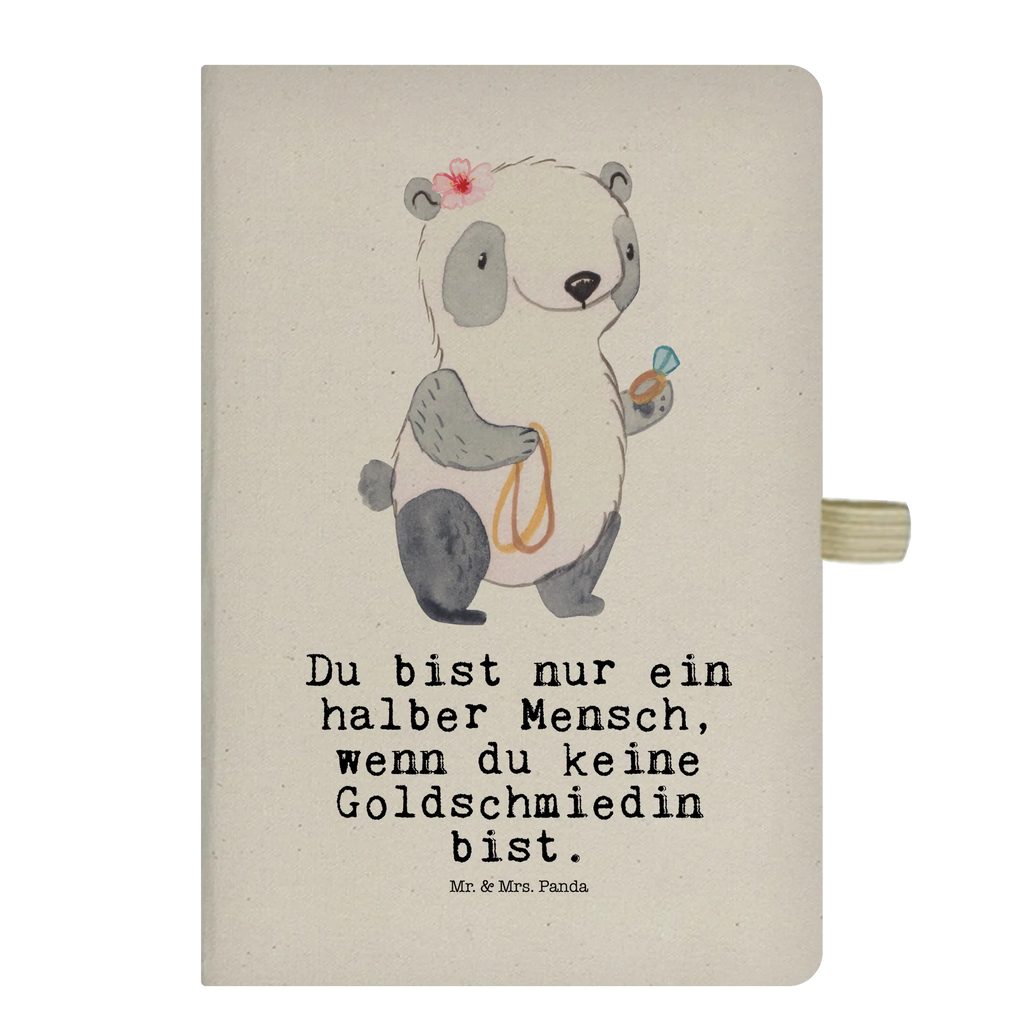 Bawełniany notatnik DIN A4 Złotniczka serce Zawód, Wykształcenie, Jubileusz, Pożegnanie, Emerytura, Kolega, Koleżanka, Prezent, Dawać, Pracownik, Współpracownik, Firma, Dziękuję, Dziękuję bardzo