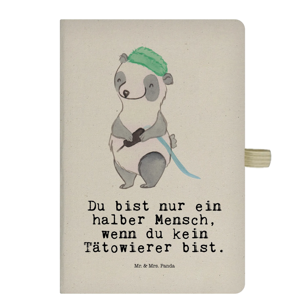 Bawełniany notatnik DIN A4 Tatuażysta serce Zawód, Wykształcenie, Jubileusz, Pożegnanie, Emerytura, Kolega, Koleżanka, Prezent, Dawać, Pracownik, Współpracownik, Firma, Dziękuję, Dziękuję bardzo