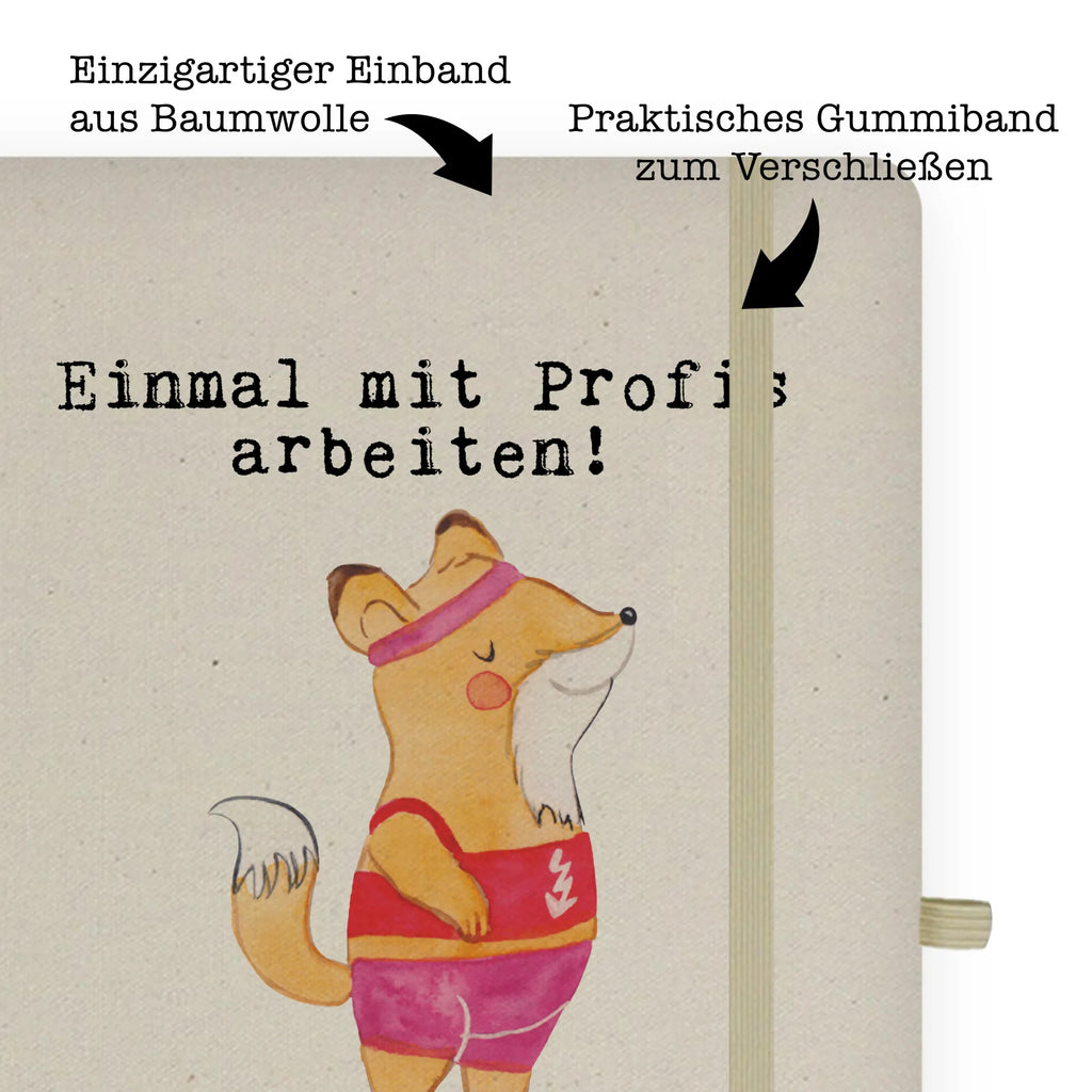 Bawełniany notes DIN A5 sportsmenka Pasja Zawód, Wykształcenie, Jubileusz, Pożegnanie, Emerytura, Kolega, Koleżanka, Prezent, Dawać, Pracownik, Współpracownik, Firma, Dziękuję, Dziękuję bardzo