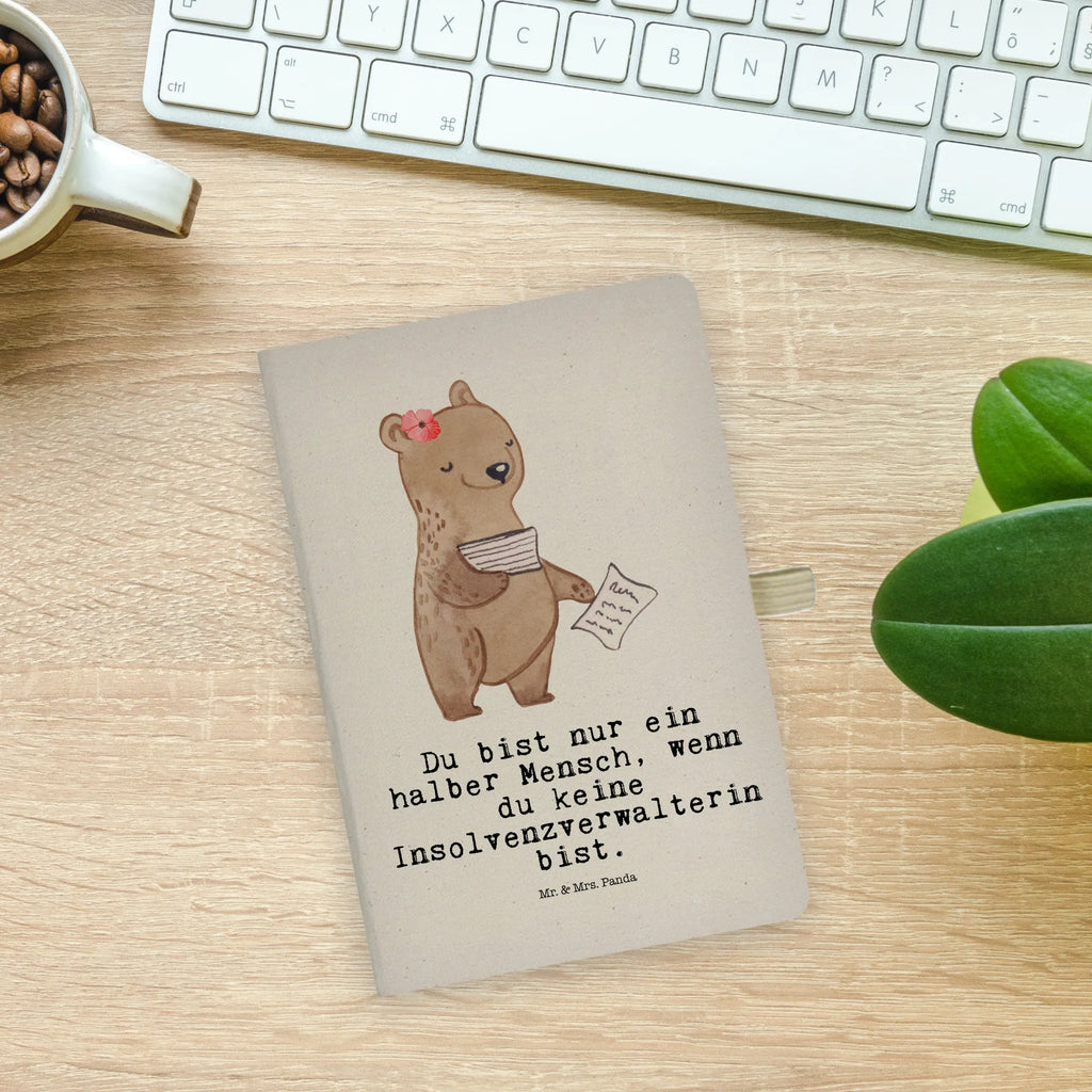 Cotton notebook insolvency administrator heart journal, notepad, sketchbook, diary, writing book, notes, entry book, notebook, address book, gift, gift idea, best, farewell gift, passing exam, anniversary, retirement, promotion, job start, sayings, funny, profession