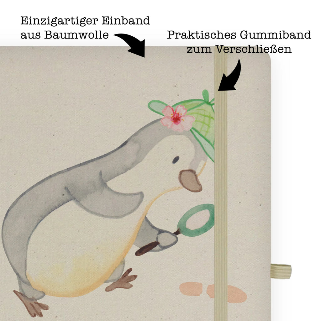 Cotton notebook Detective Heart journal, writing book, sketchbook, diary, notebook, notes, notepad, address book, entry book, gift, gift idea, best, farewell gift, passing exam, anniversary, retirement, promotion, job start, sayings, funny, profession