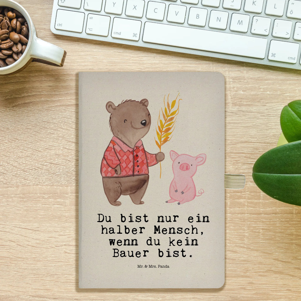 Cotton notebook Farmer heart sketchbook, diary, writing book, address book, journal, notepad, notebook, notes, entry book, gift, gift idea, best, farewell gift, passing exam, anniversary, retirement, promotion, job start, sayings, funny, profession