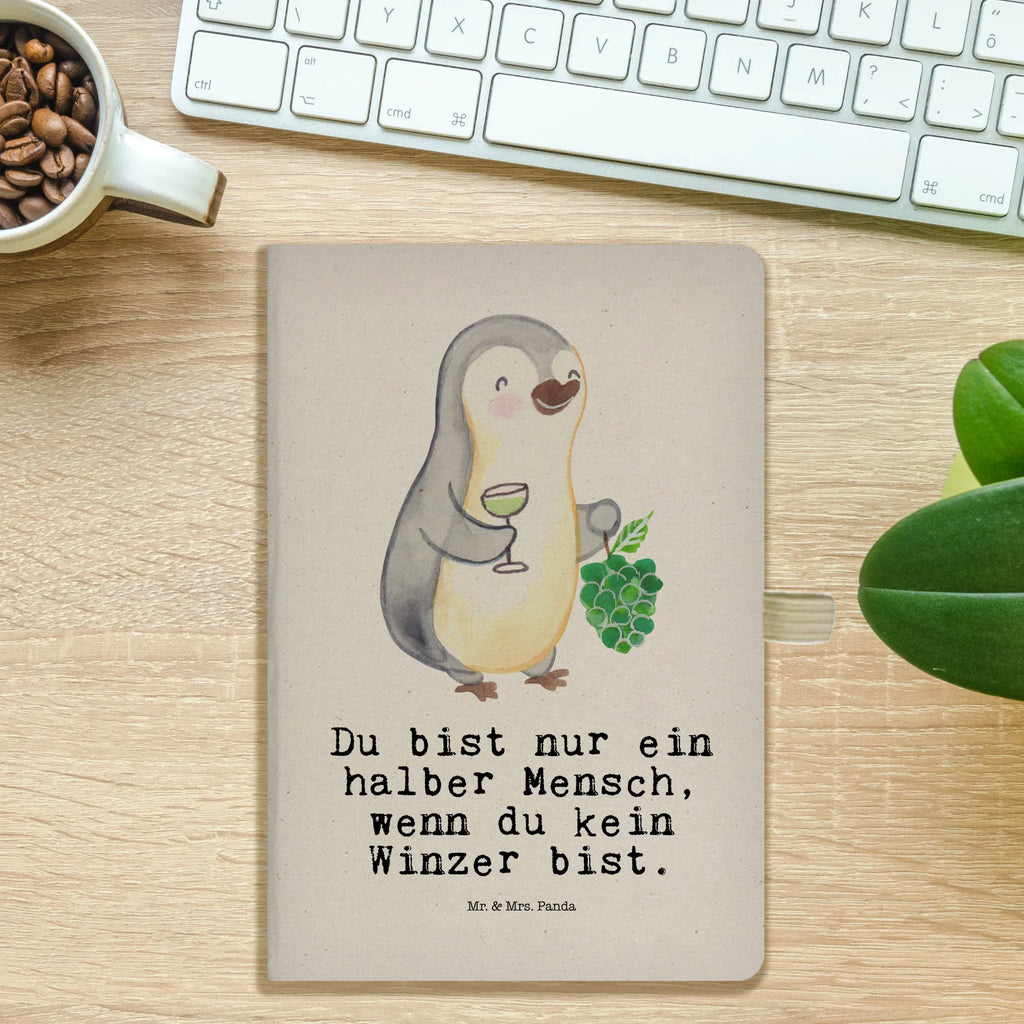 Cotton notebook winemaker heart diary, notes, notepad, journal, writing book, notebook, address book, sketchbook, entry book, gift, gift idea, best, farewell gift, passing exam, anniversary, retirement, promotion, job start, sayings, funny, profession