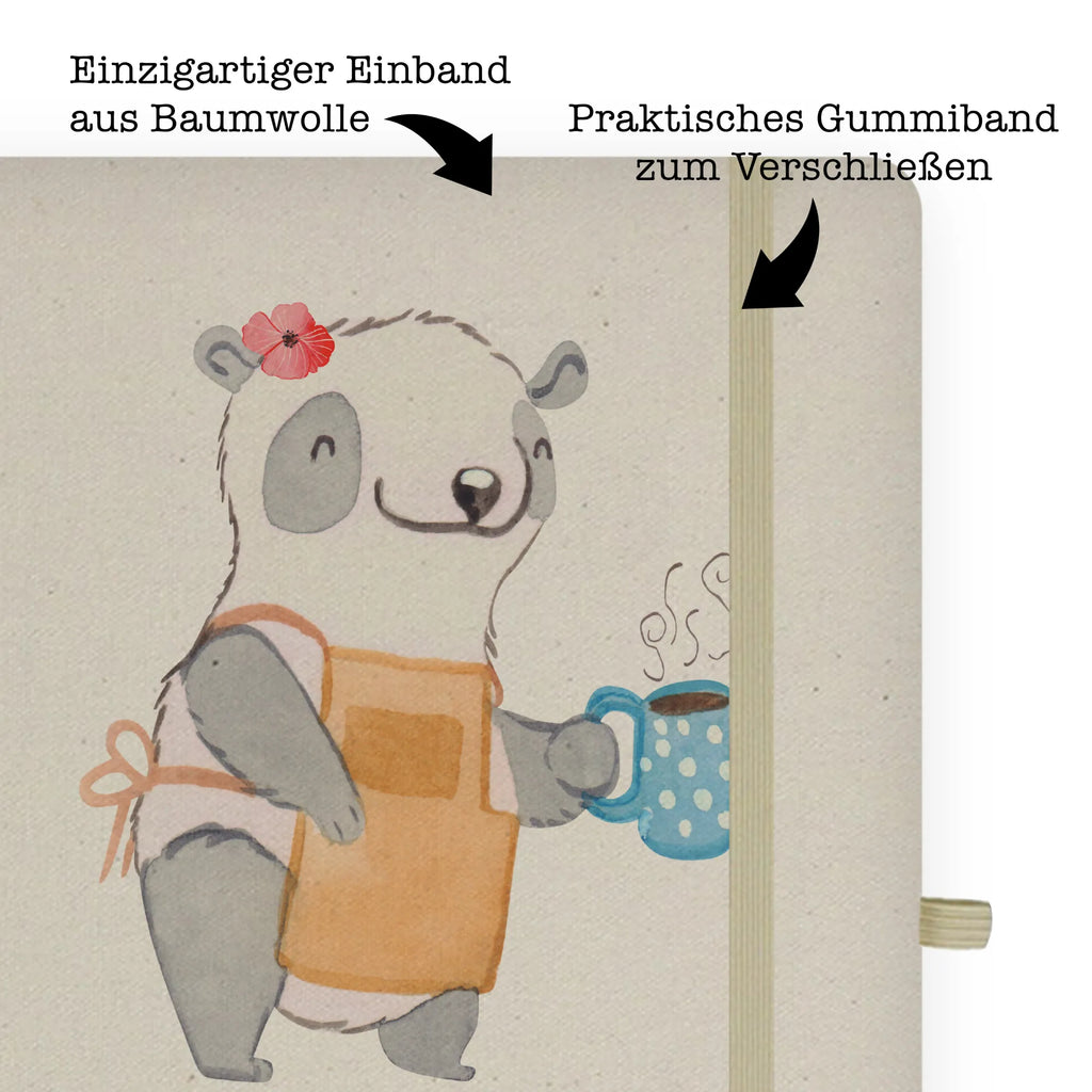 Bawełniany notes DIN A5 Barista serce Zawód, Wykształcenie, Jubileusz, Pożegnanie, Emerytura, Kolega, Koleżanka, Prezent, Dawać, Pracownik, Współpracownik, Firma, Dziękuję, Dziękuję bardzo