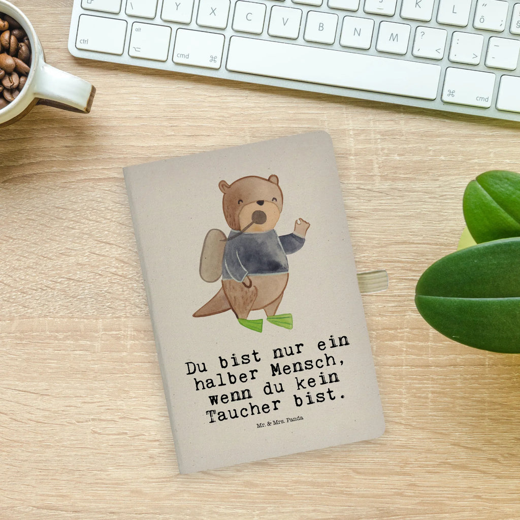 Cotton notebook Diver Heart entry book, notepad, diary, writing book, notebook, notes, journal, address book, sketchbook, gift, gift idea, best, farewell gift, passing exam, anniversary, retirement, promotion, job start, sayings, funny, profession