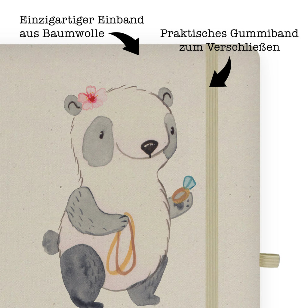 Bawełniany notatnik DIN A4 Złotniczka serce Zawód, Wykształcenie, Jubileusz, Pożegnanie, Emerytura, Kolega, Koleżanka, Prezent, Dawać, Pracownik, Współpracownik, Firma, Dziękuję, Dziękuję bardzo