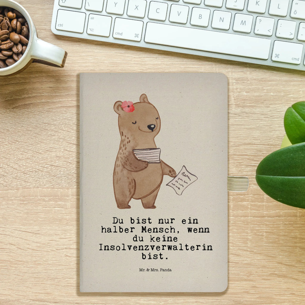 Cotton notebook insolvency administrator heart journal, notepad, sketchbook, diary, writing book, notes, entry book, notebook, address book, gift, gift idea, best, farewell gift, passing exam, anniversary, retirement, promotion, job start, sayings, funny, profession