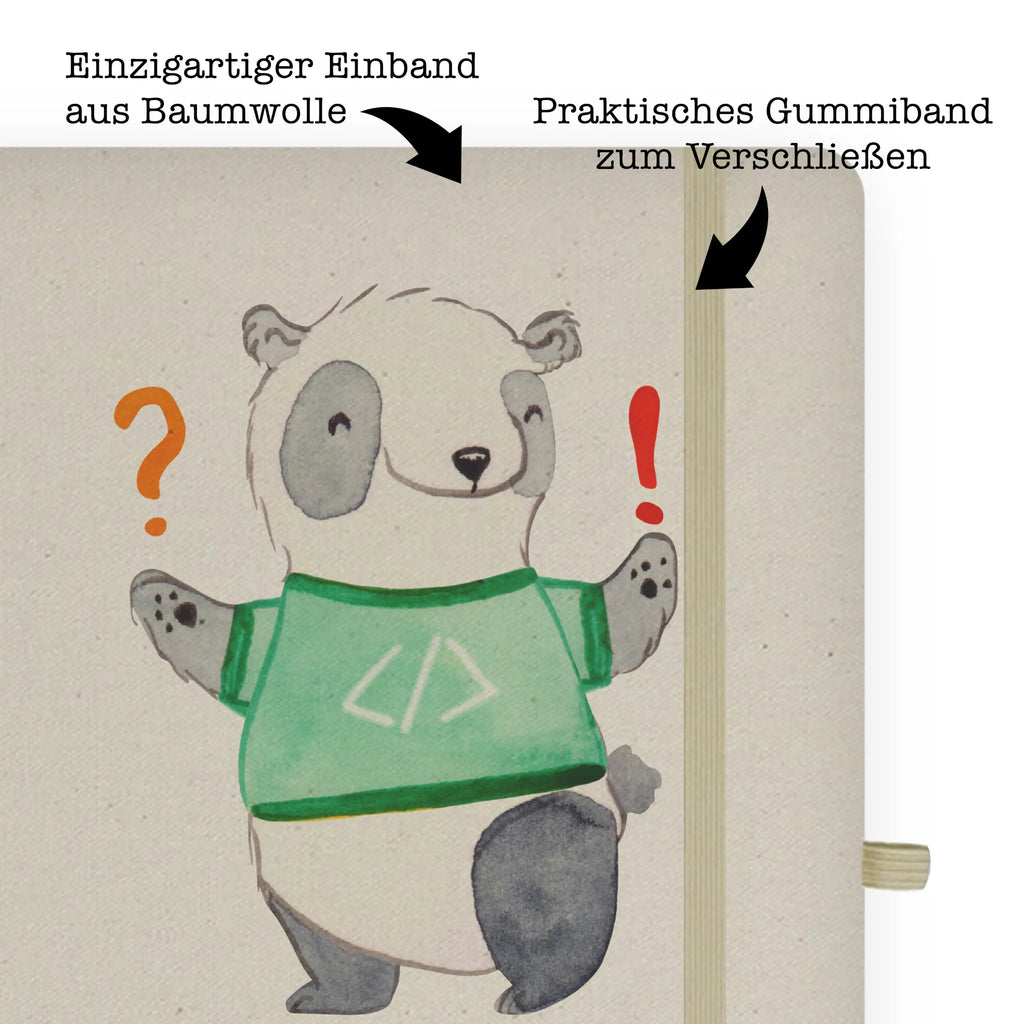 Bawełniany notes DIN A5 Programista serce Zawód, Wykształcenie, Jubileusz, Pożegnanie, Emerytura, Kolega, Koleżanka, Prezent, Dawać, Pracownik, Współpracownik, Firma, Dziękuję, Dziękuję bardzo