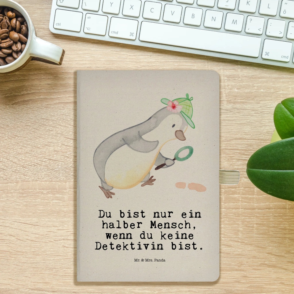 Cotton notebook Detective Heart journal, writing book, sketchbook, diary, notebook, notes, notepad, address book, entry book, gift, gift idea, best, farewell gift, passing exam, anniversary, retirement, promotion, job start, sayings, funny, profession