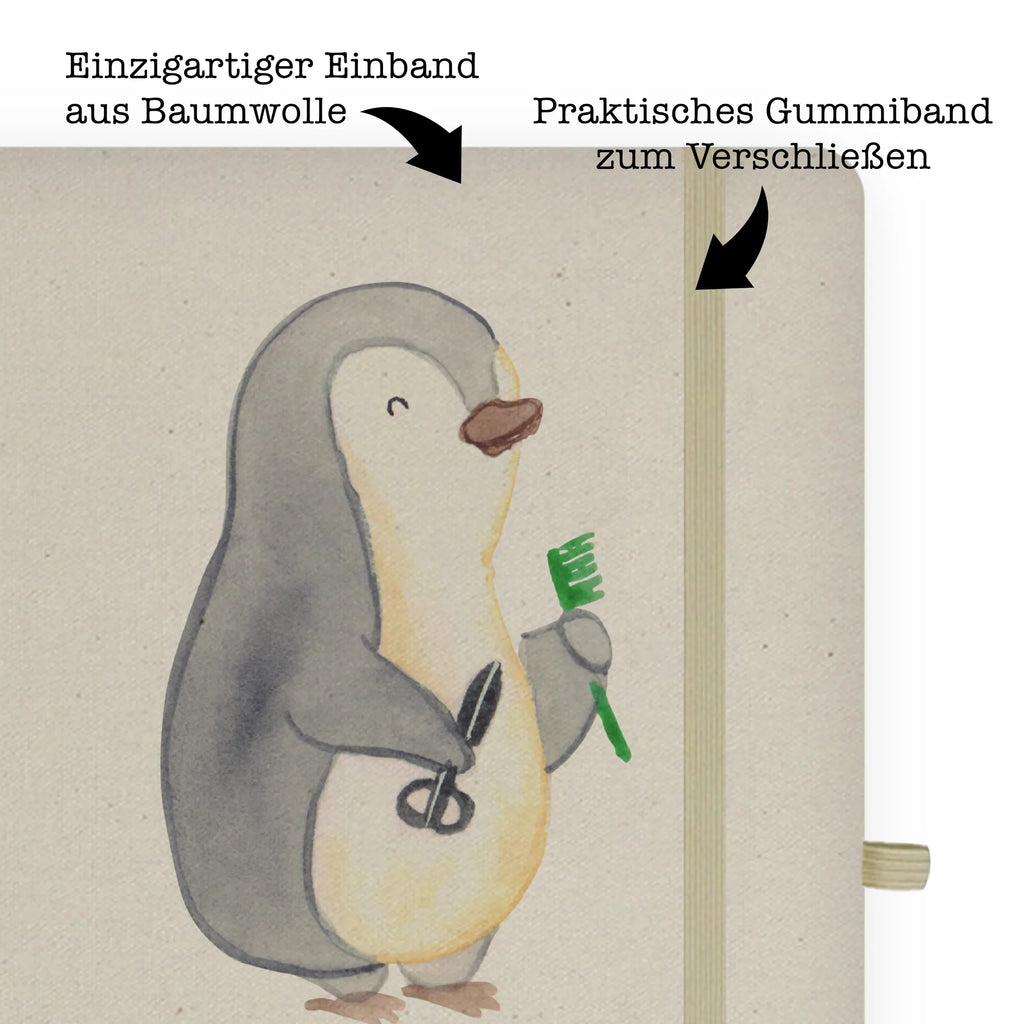 Bawełniany notes DIN A5 fryzjer Serce Zawód, Wykształcenie, Jubileusz, Pożegnanie, Emerytura, Kolega, Koleżanka, Prezent, Dawać, Pracownik, Współpracownik, Firma, Dziękuję, Dziękuję bardzo