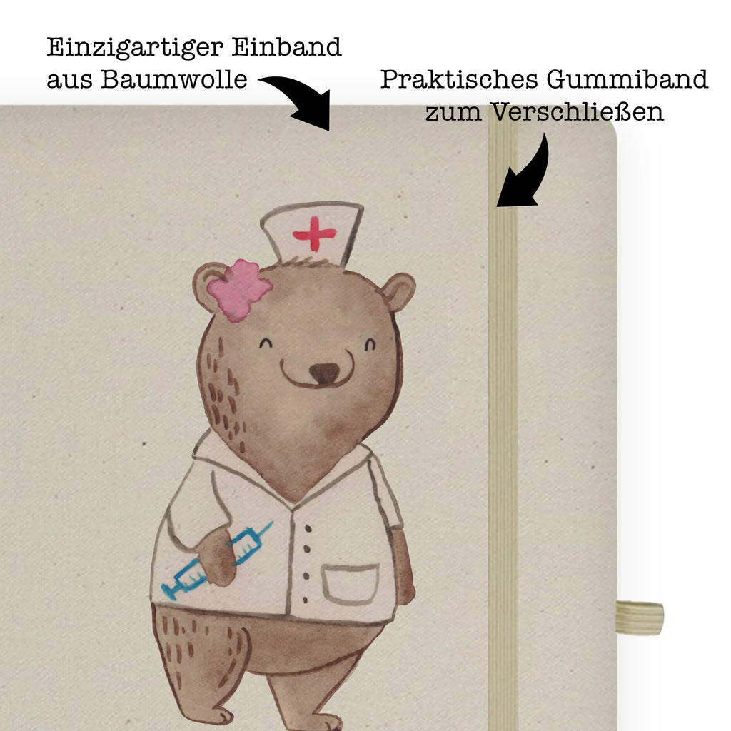 Bawełniany notatnik DIN A4 anestezjolog serce Zawód, Wykształcenie, Jubileusz, Pożegnanie, Emerytura, Kolega, Koleżanka, Prezent, Dawać, Pracownik, Współpracownik, Firma, Dziękuję, Dziękuję bardzo