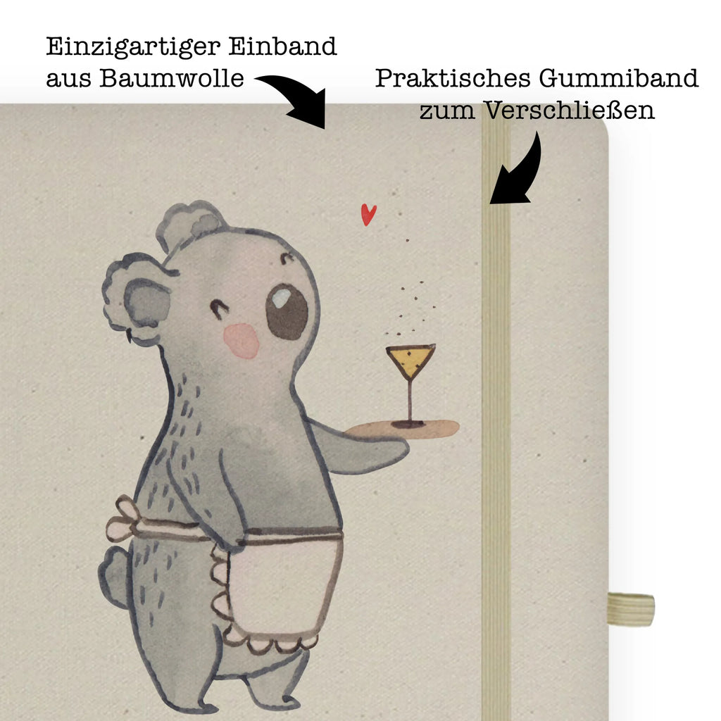 Bawełniany notes DIN A5 karczmarka serce Zawód, Wykształcenie, Jubileusz, Pożegnanie, Emerytura, Kolega, Koleżanka, Prezent, Dawać, Pracownik, Współpracownik, Firma, Dziękuję, Dziękuję bardzo