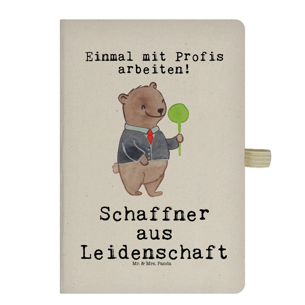 Bawełniany notes DIN A5 konduktor pasja Zawód, Wykształcenie, Jubileusz, Pożegnanie, Emerytura, Kolega, Koleżanka, Prezent, Dawać, Pracownik, Współpracownik, Firma, Dziękuję, Dziękuję bardzo