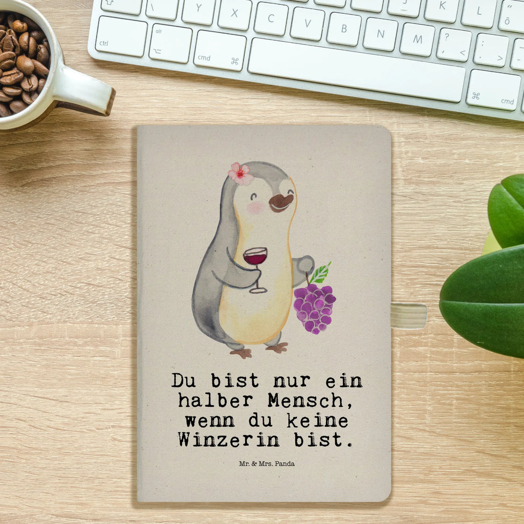 Cotton notebook female winemaker Heart writing book, diary, notebook, notepad, entry book, address book, journal, notes, sketchbook, gift, gift idea, best, farewell gift, passing exam, anniversary, retirement, promotion, job start, sayings, funny, profession